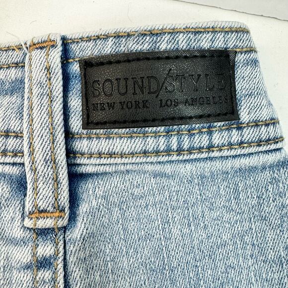 NEW Soundstyle Denim Jean Shorts Aline Mid Rise Raw Hem Cutoffs Size 4 / 26 - Picture 8 of 8